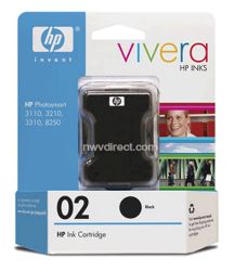 HP 02 Black Ink Cartridge (10 ml) 