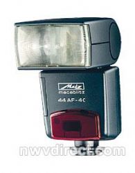 Metz 44 AF-4 AF TTL Shoe Mount Flash (Guide No. 112'/34 m at 50mm) for Canon EOS