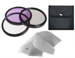 Nikon D5200 High Grade Multi-Coated, Multi-Threaded, 3 Piece Lens Filter Kit (52mm) Made By Optics + Nwv Direct Microfiber Cleaning Cloth. 