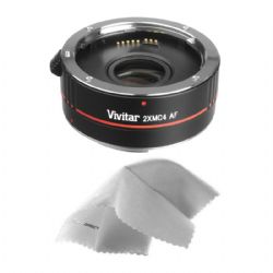 Canon EOS Rebel XTi 2x Teleconverter (4 Elements) + Nwv Direct Microfiber Cleaning Cloth. 