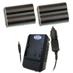 SterlingTek's 2 Pack 2000mAh Batteries CB-5L Charger for Canon BP-511A 30D 20d Eos D60 300D Trio Pack