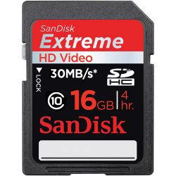 SanDisk 16GB Extreme SDHC Memory Card