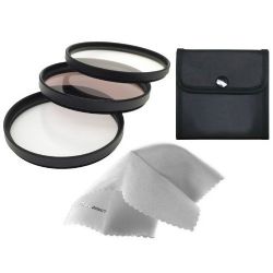 Nikon D90 High Grade Multi-Coated, Multi-Threaded, 3 Piece Lens Filter Kit (67mm) + Nwv Direct Microfiber Cleaning Cloth.